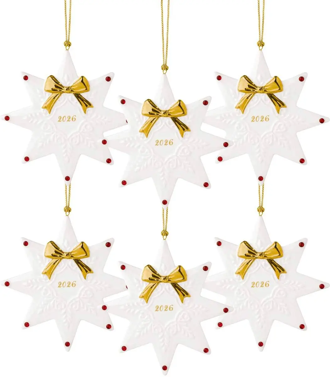 Ornamente Stern 2026 Christmas Classics 0,9 x 11,3 x 11,3 cm Set van 6