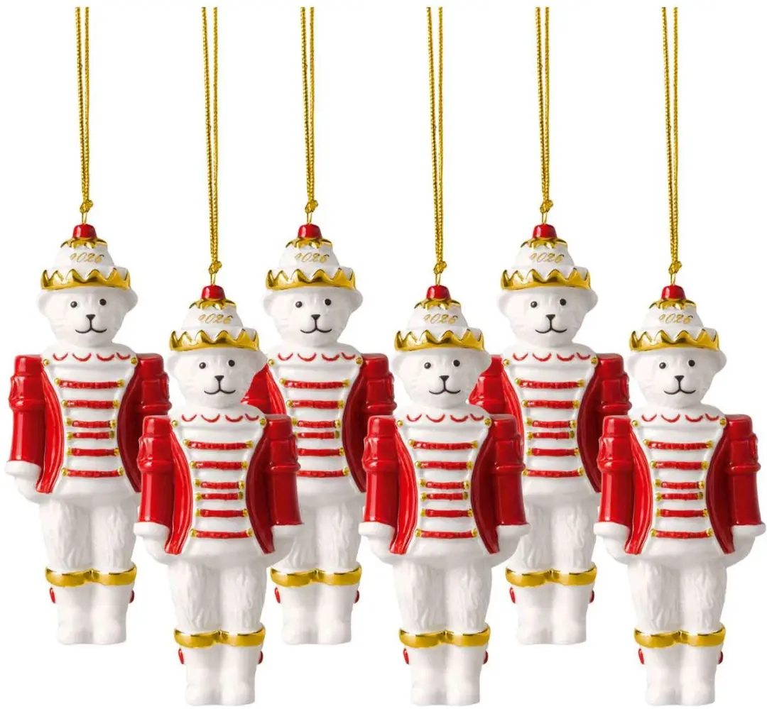 Ornamente Nussknacker 2026 Christmas Classics 2,8 x 4,8 x 11,4 cm Set van 6