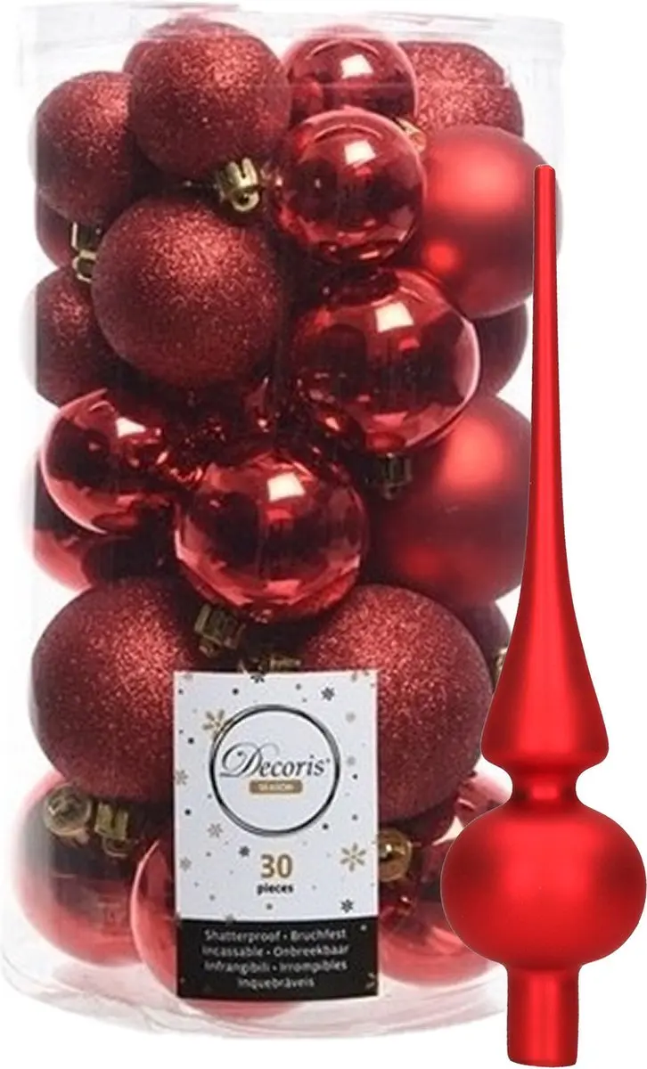 Decoris kerstballen 30x stuks