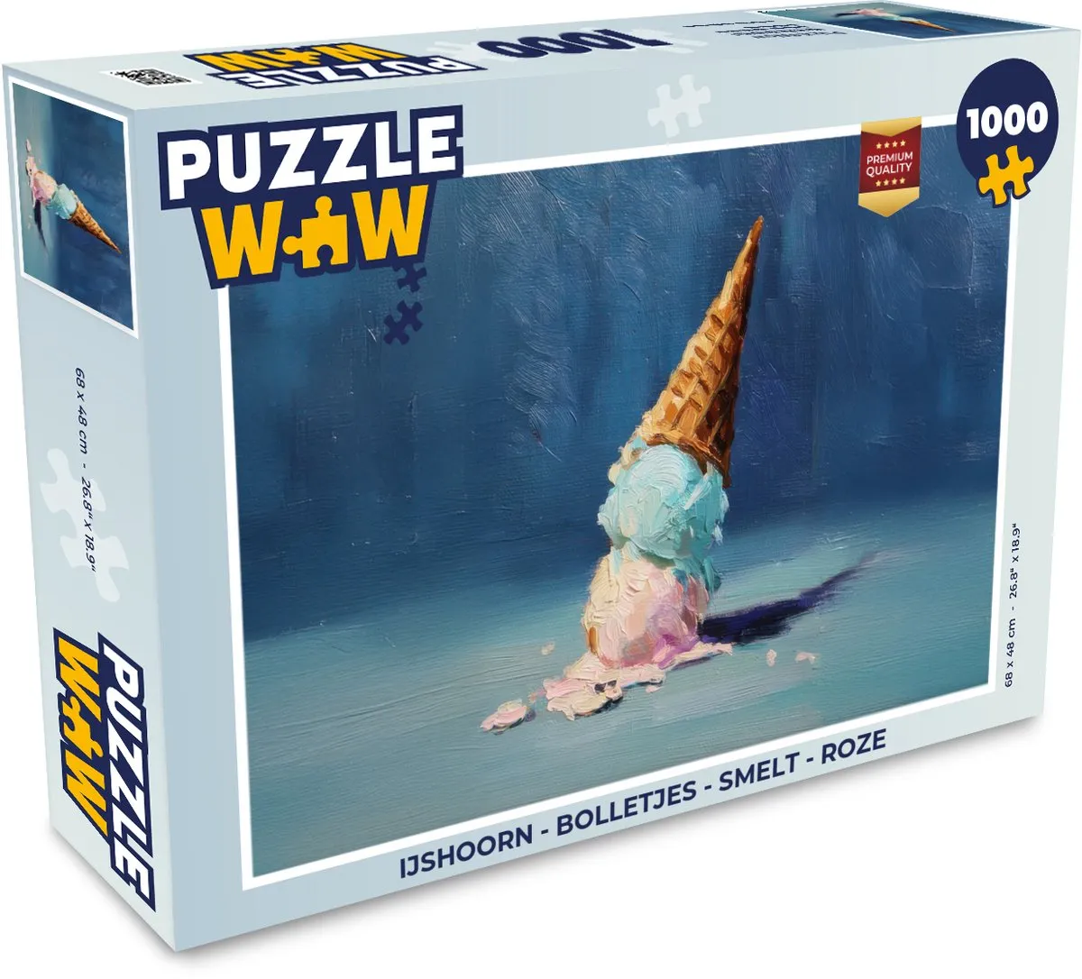 PuzzleWow IJshoorn Bolletjes Legpuzzel 1000 Stuks - Roze