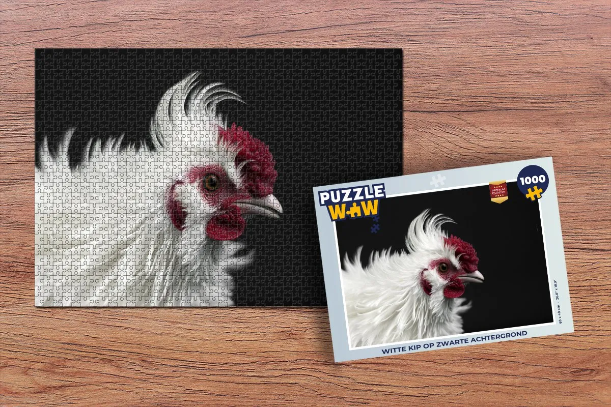 PuzzleWow Kip Vogel Legpuzzel 1000 Stuks - Multicolor