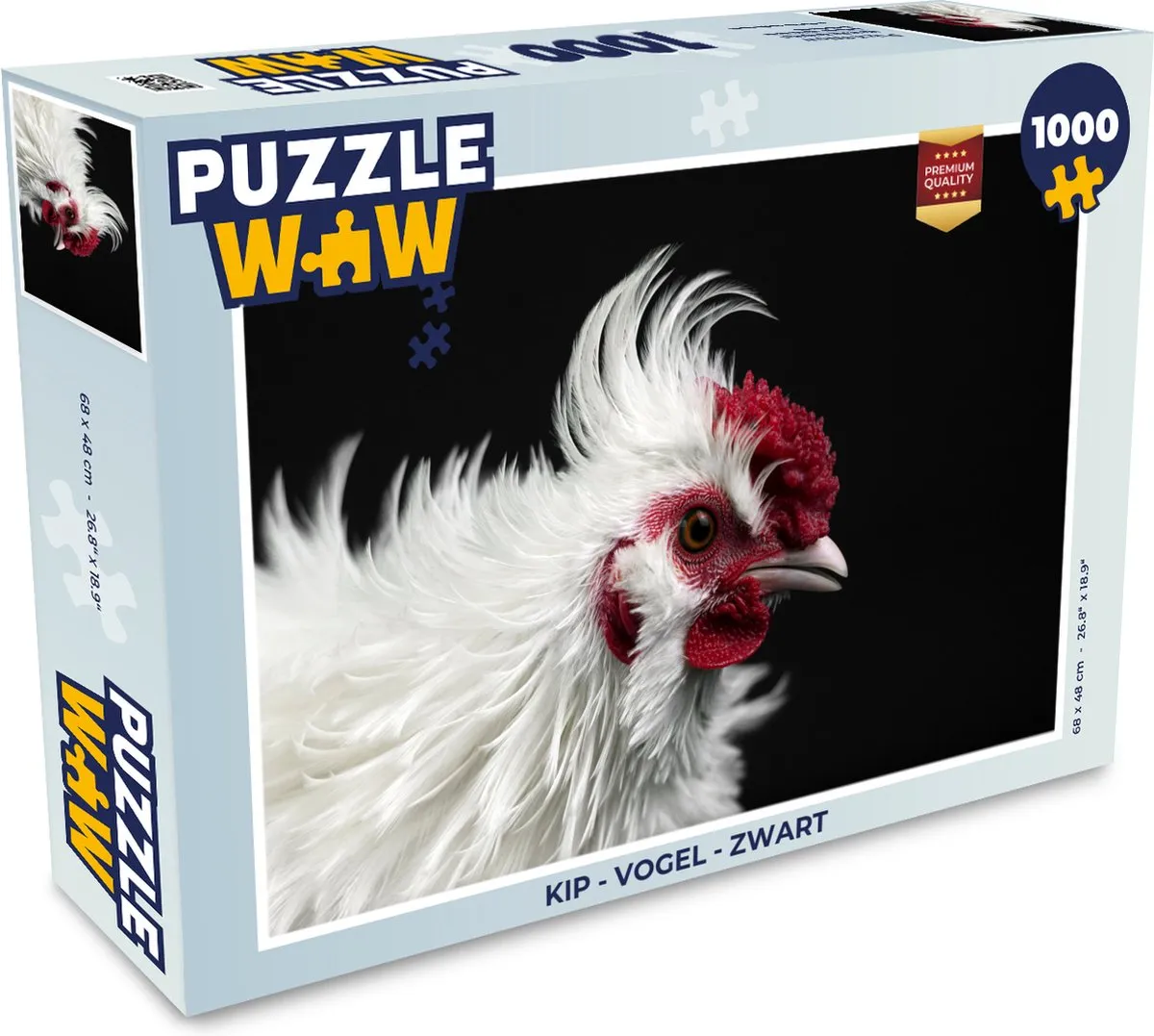 PuzzleWow Kip Vogel Legpuzzel 1000 Stuks - Multicolor
