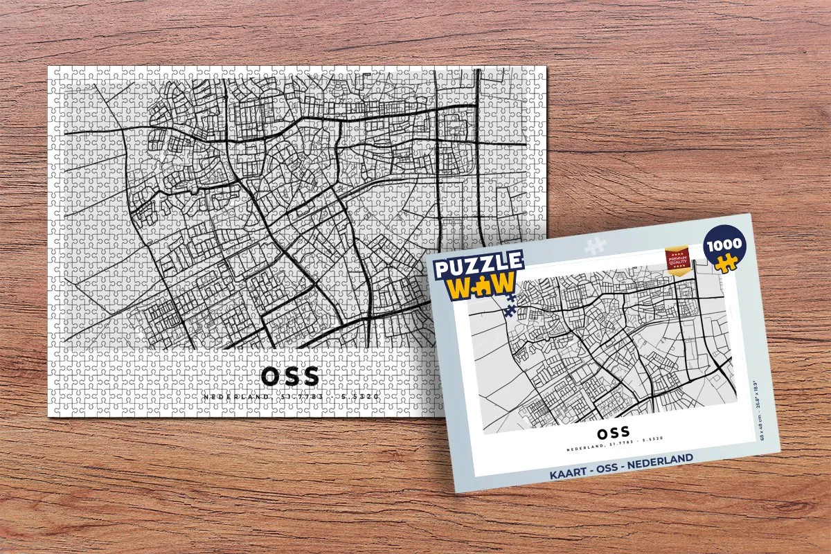 PuzzleWow Legpuzzel 1000 Stuks - Oss Nederland - Multicolor