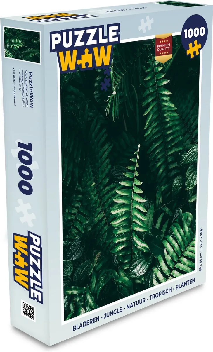 PuzzleWow Jungle Legpuzzel 1000 Stuks - Multicolor