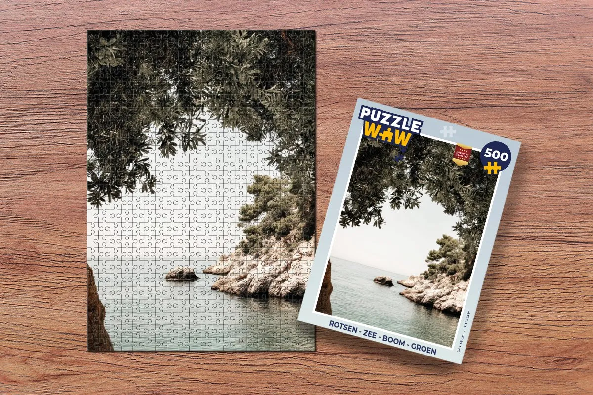 PuzzleWow Legpuzzel Rotsen - Zee - Boom 500 Stuks - 8721406849759