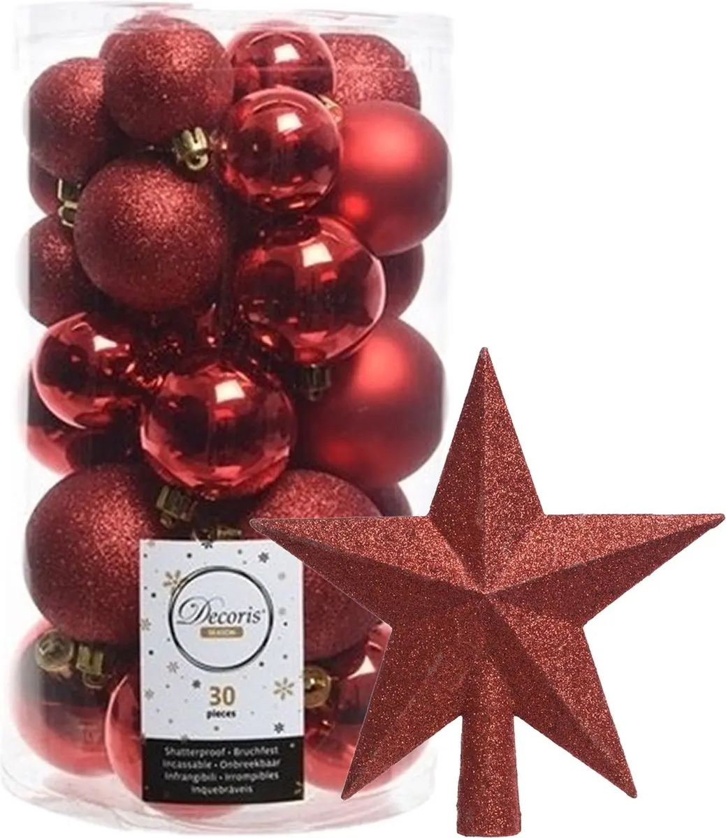 Decoris kerstballen 30x stuks