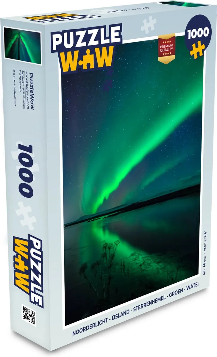 PuzzleWow Noorderlicht IJsland Legpuzzel 1000 Stuks