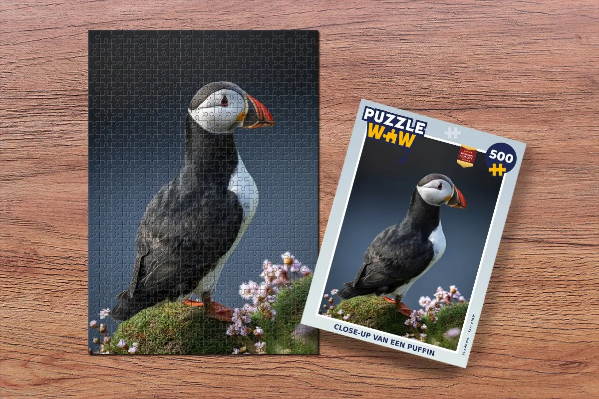 PuzzleWow Puzzel Puffin - 500 Stuks - Multicolor