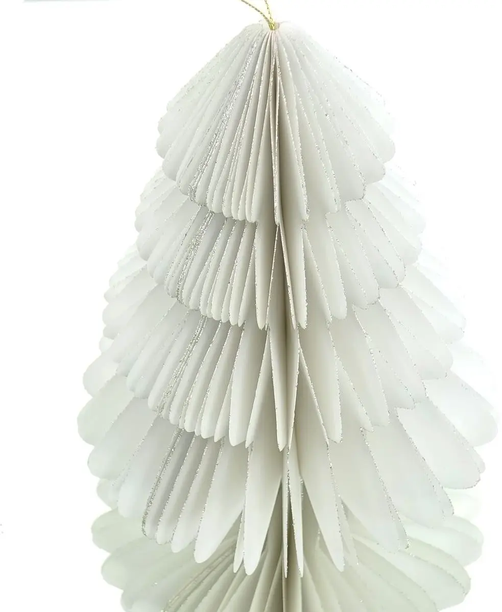 Witte Papieren Kerstboom Tafelblad 30cm