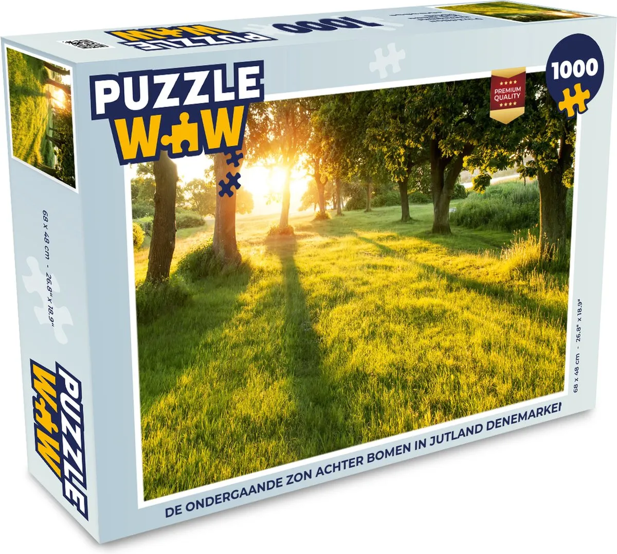 PuzzleWow Legpuzzel 1000 Stuks - De Ondergaande Zon in Jutland