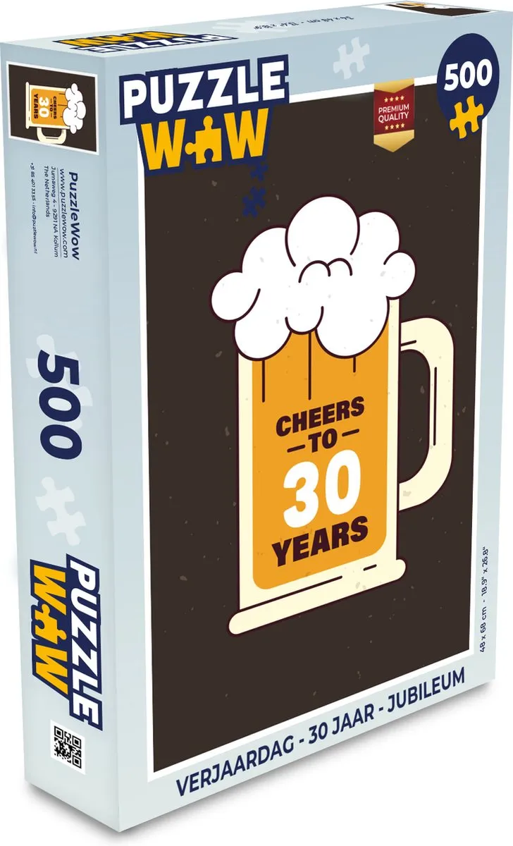 PuzzleWow Verjaardag Jubileum Legpuzzel 500 Stuks