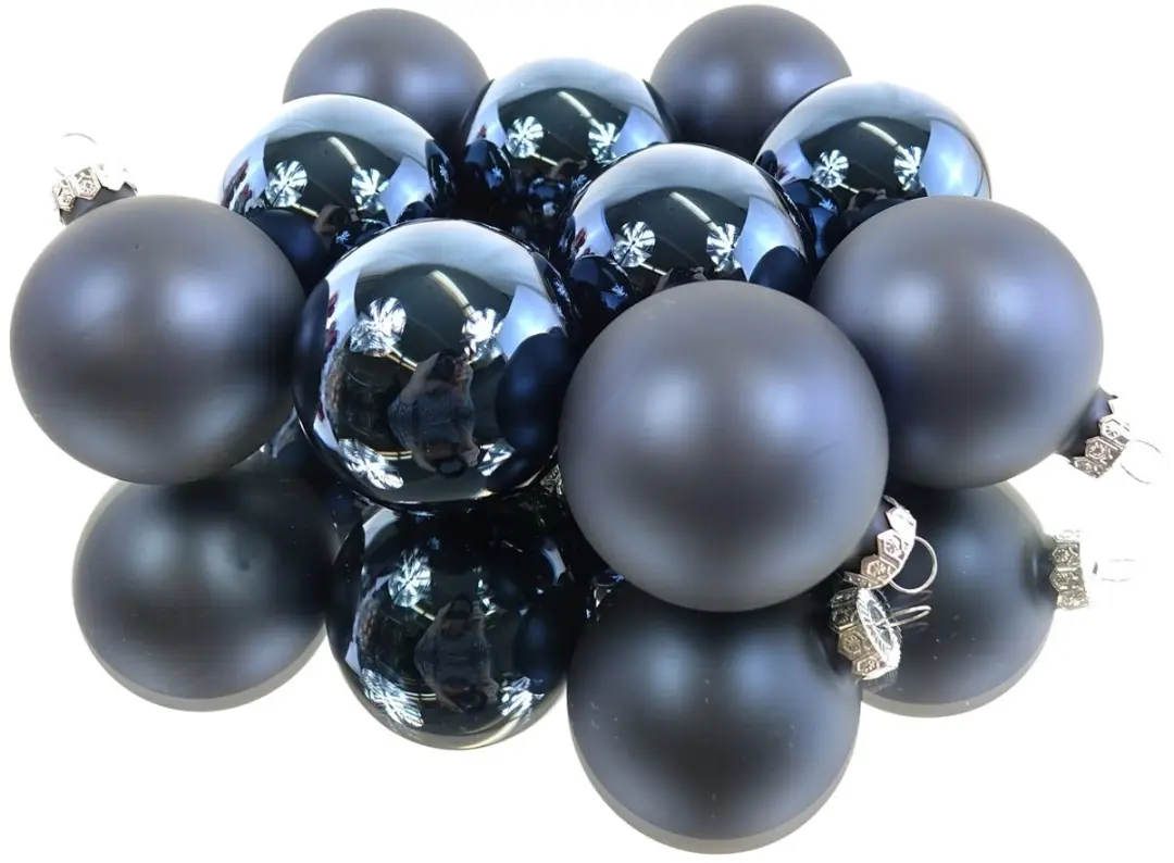 Glasen Kerstballen Set 10-delig - Blauw Ø6cm - afbeelding 6 van 6
