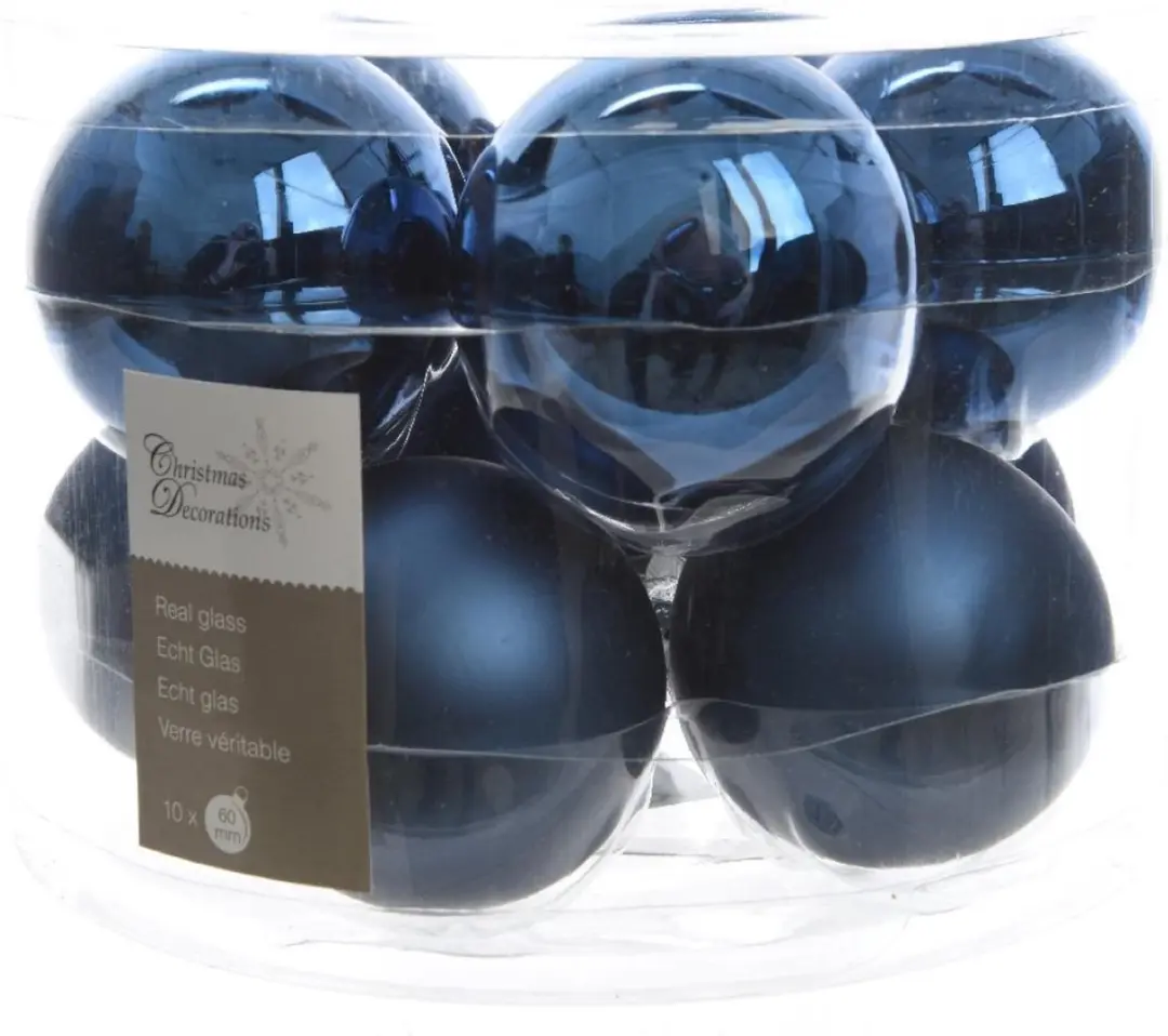 Glasen Kerstballen Set 10-delig