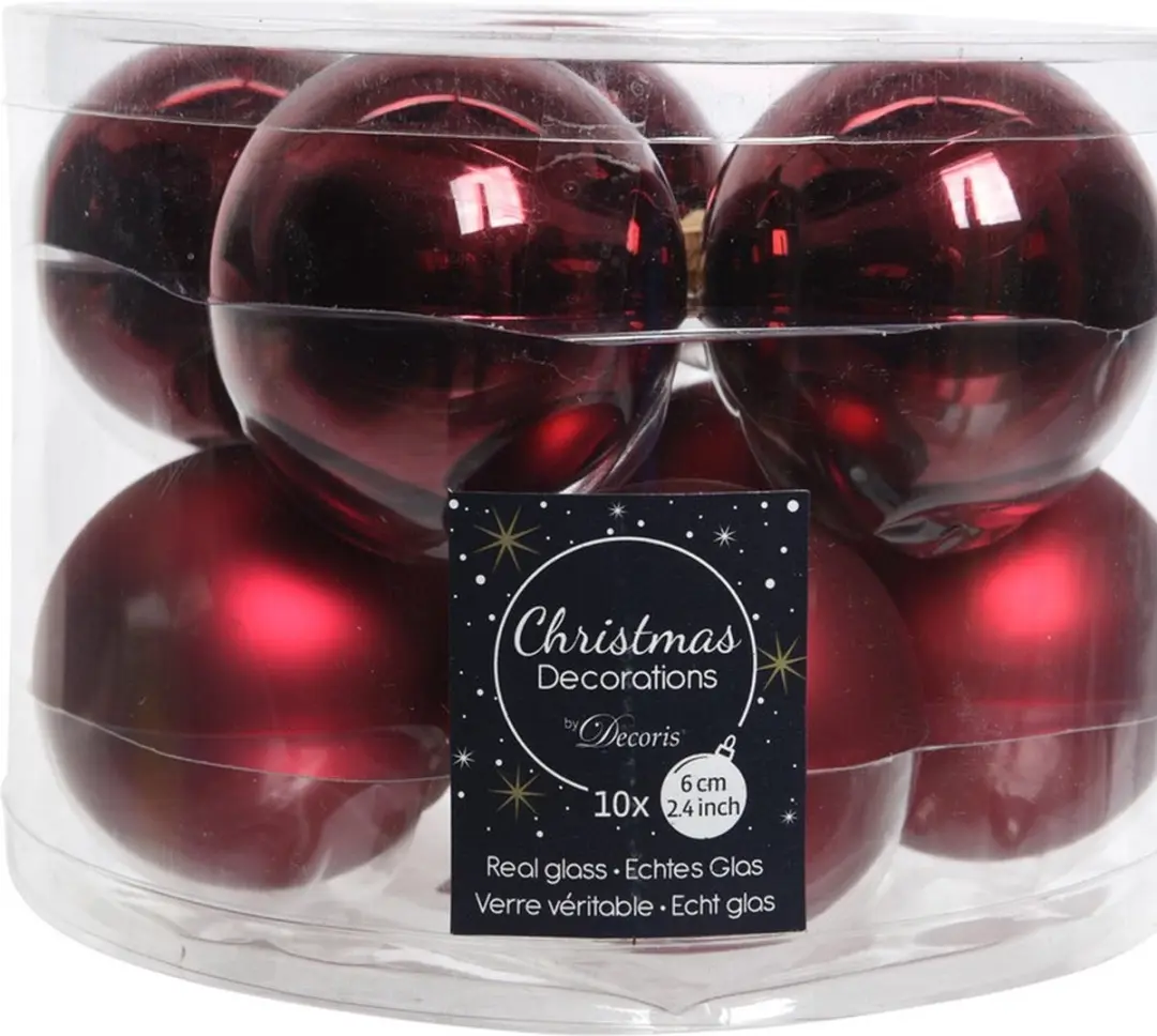 Decoris Kerstballen Glas