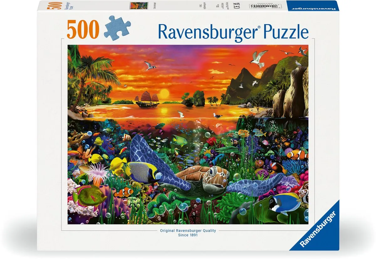 Ravensburger Reef Turtle Puzzel 500 Stuks - Multicolor