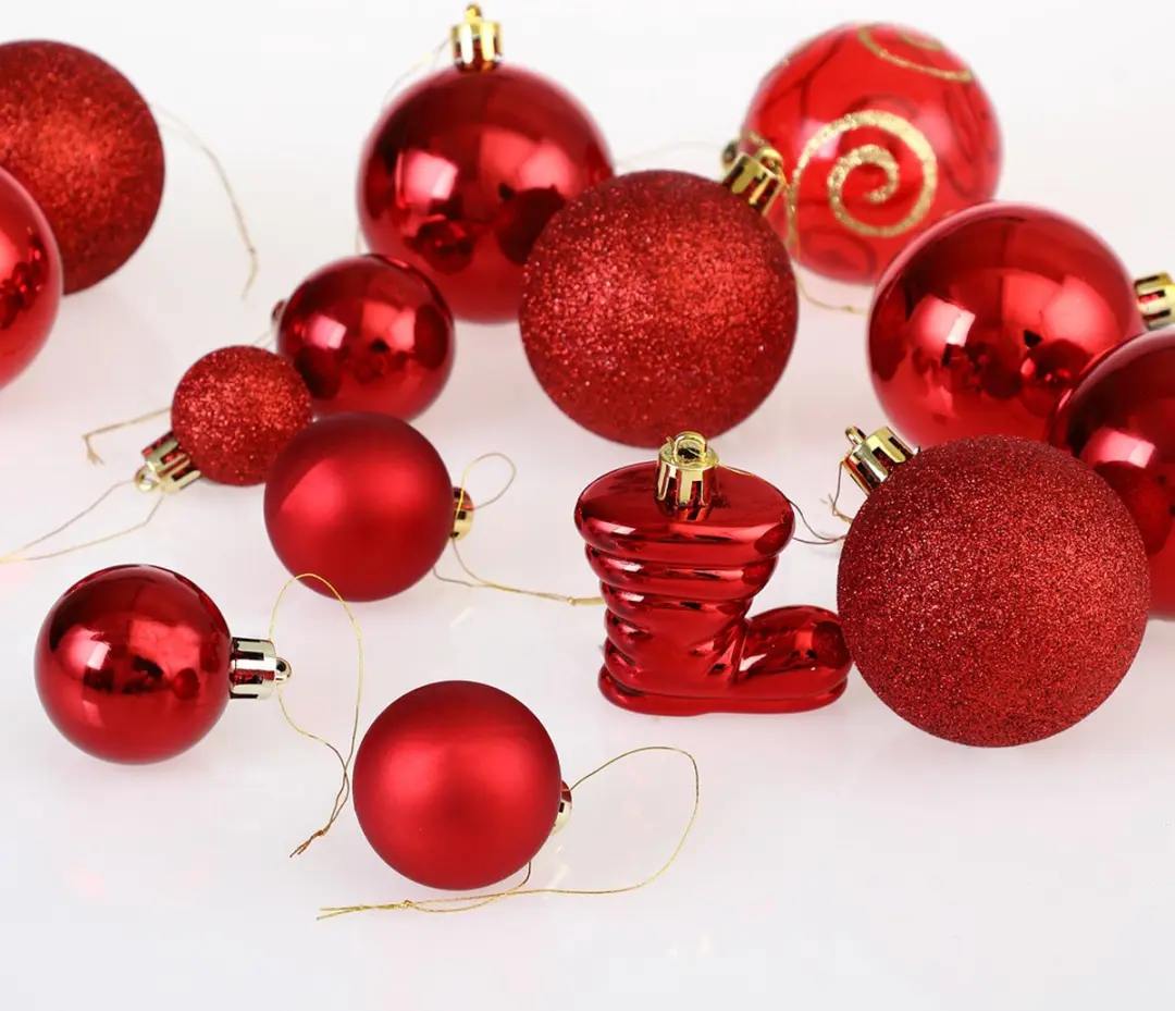 Deuba Kerstboallen Set 102 Stuks - Mat Glanzend Rood