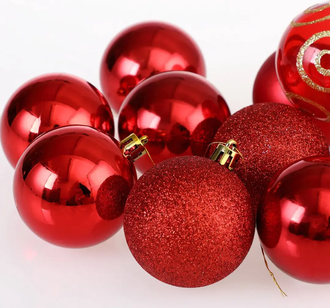 Deuba Kerstboallen Set 102 Stuks - Mat Glanzend Rood
