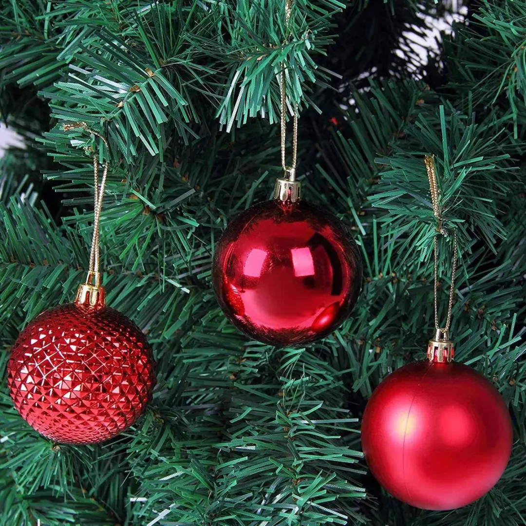 Deuba Kerstboallen Set 102 Stuks - Mat Glanzend Rood