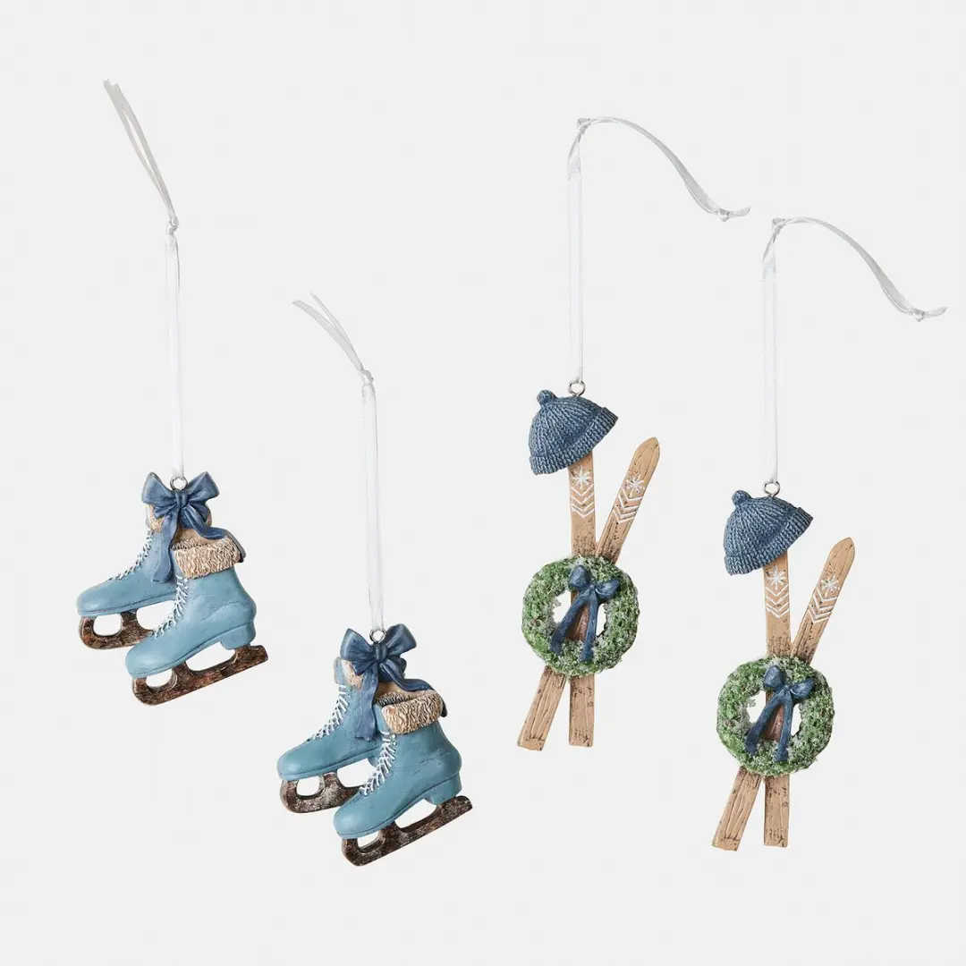 Loberon Papeta Hangers - 4 Stuks Blauw