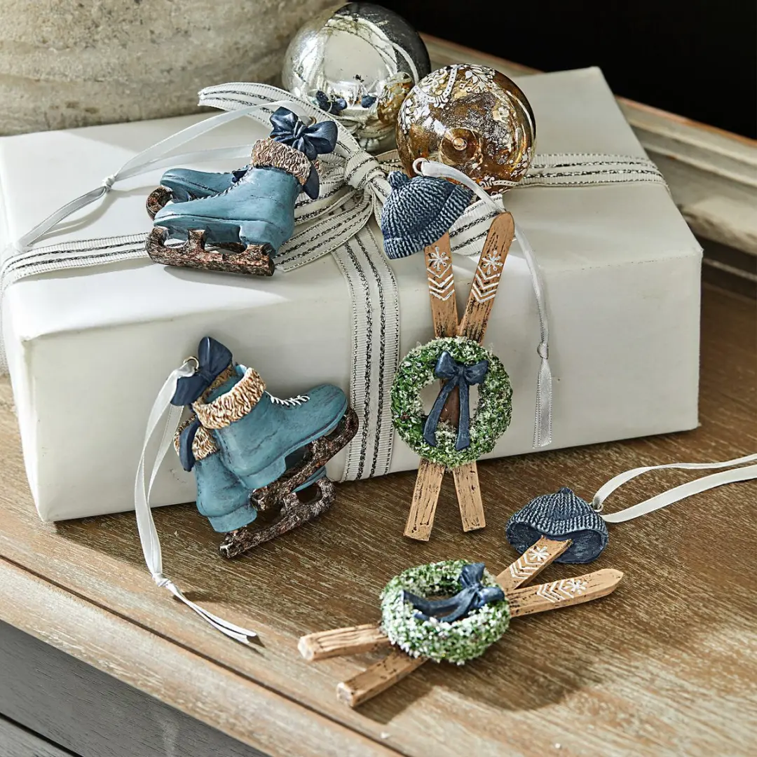 Loberon Papeta Hangers - 4 Stuks Blauw