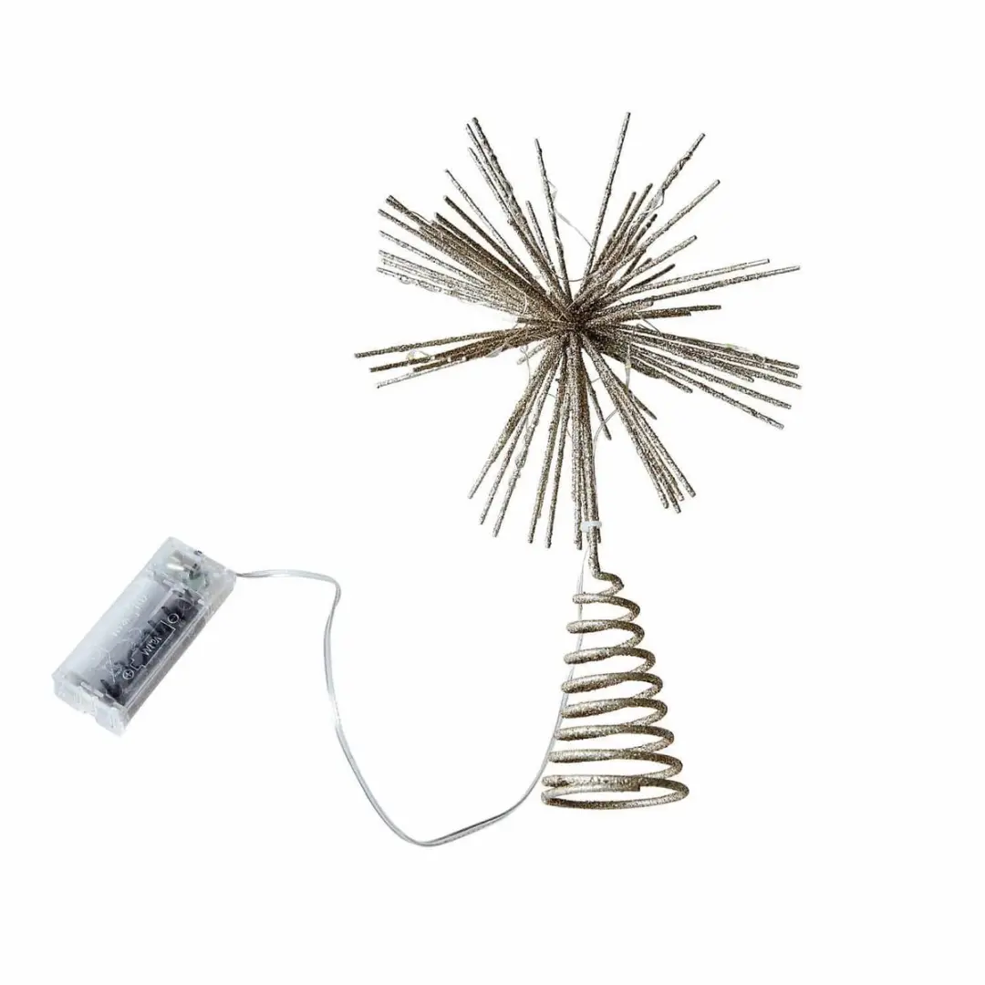 Loberon Ledkerstboompiek Quérillane - 18cm Goud