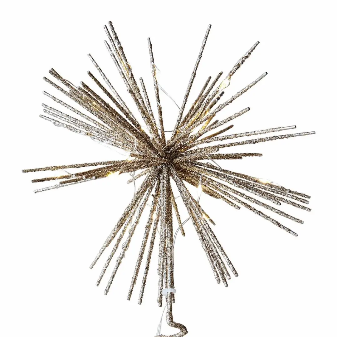 Loberon Ledkerstboompiek Quérillane - 18cm Goud