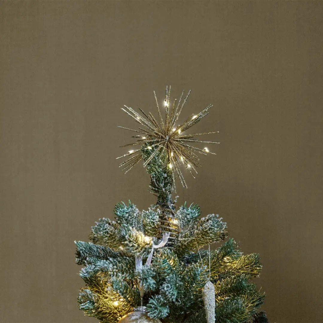 Loberon Ledkerstboompiek Quérillane - 18cm Goud - afbeelding 6 van 6