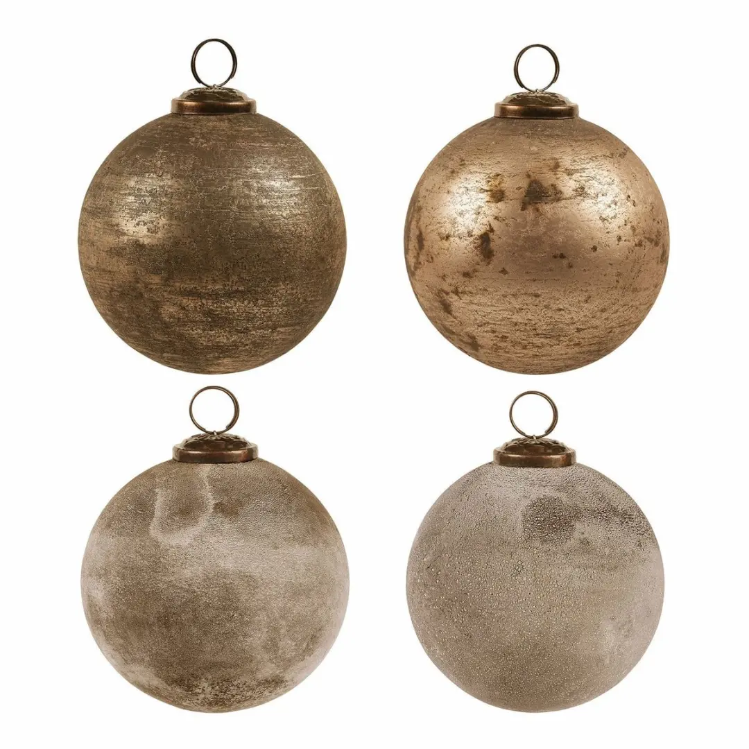 Loberon Kerstversiering Ophraine 4 Stuks - Ø10cm