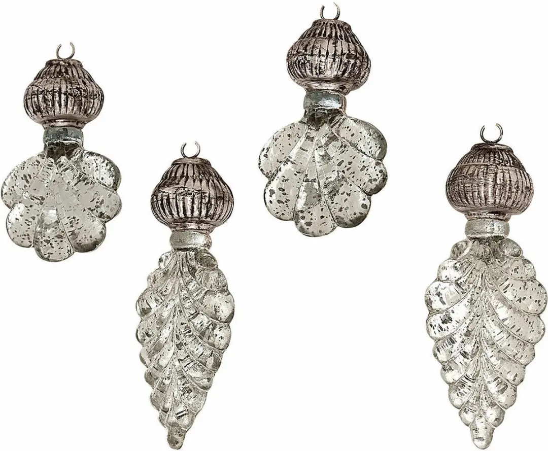 Loberon Géraudet Hanger Set 4 Stuks - Ø5cm - Antiekzilver