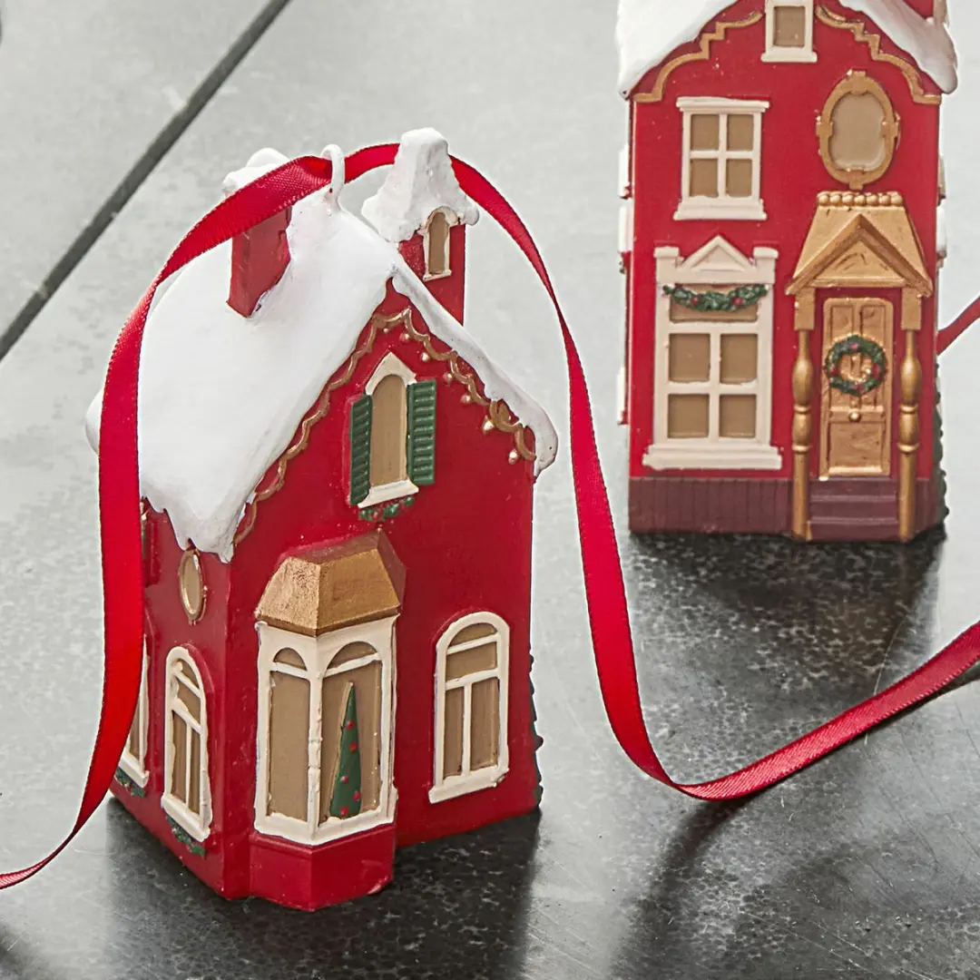 Loberon Aravyn Hanger Set 3 Stuks - Rood/Wit
