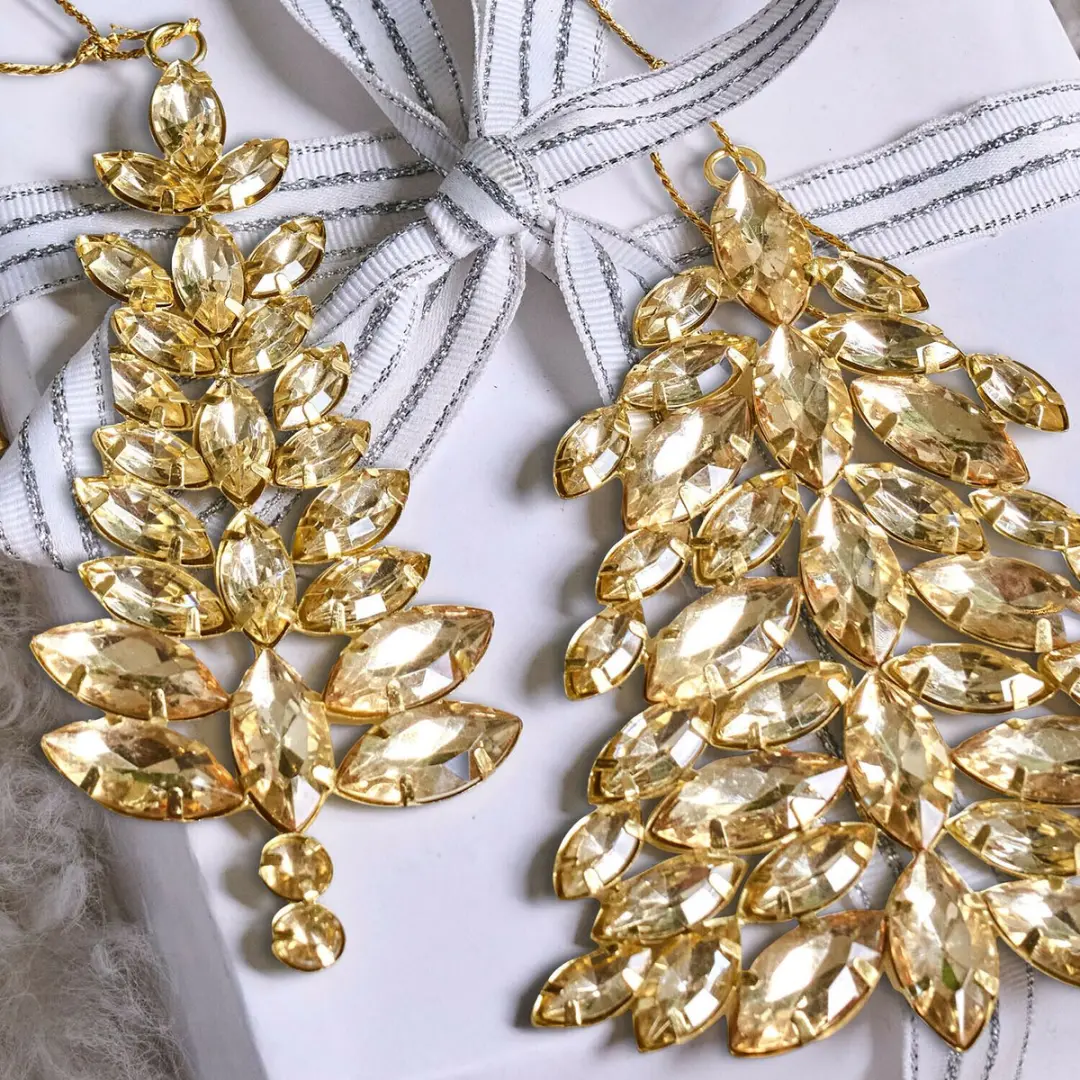 Loberon Kerstversiering Zaniva Goud/Heldere Bol - 4 Stuks