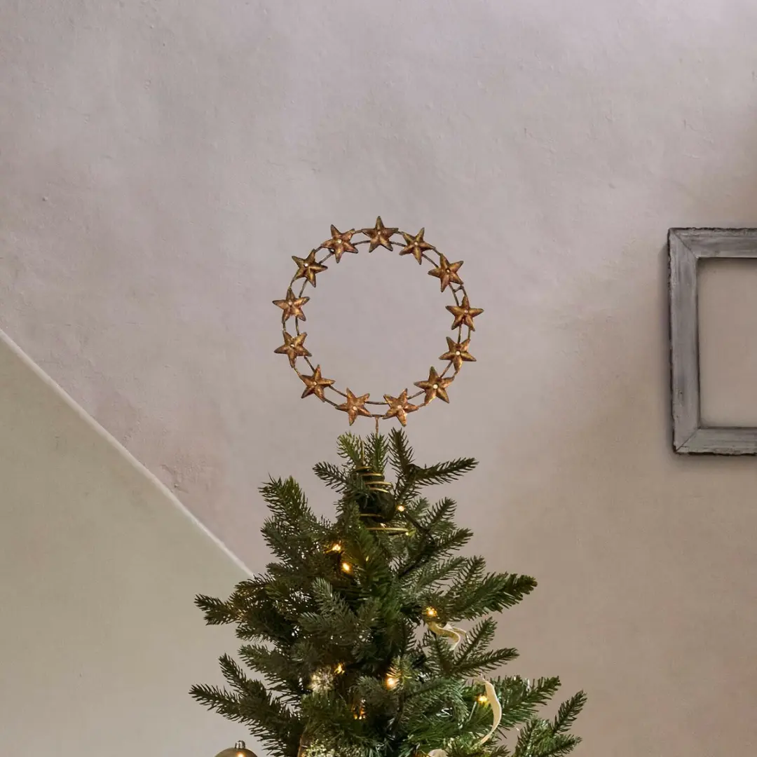 Loberon Kerstboompiek Tavelle Antiekgoud 29cm