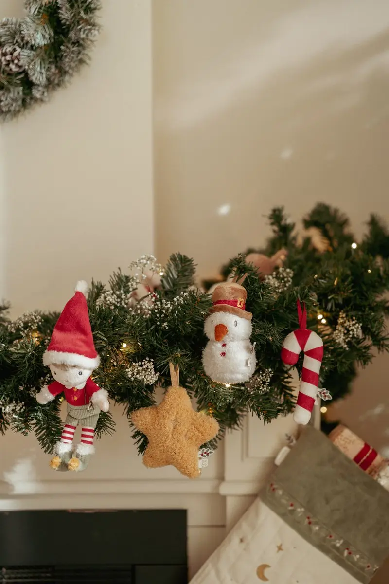Little Dutch Jim Kerstboomhangers - 4 Stuks - Rood/Wit/Geel - afbeelding 6 van 6