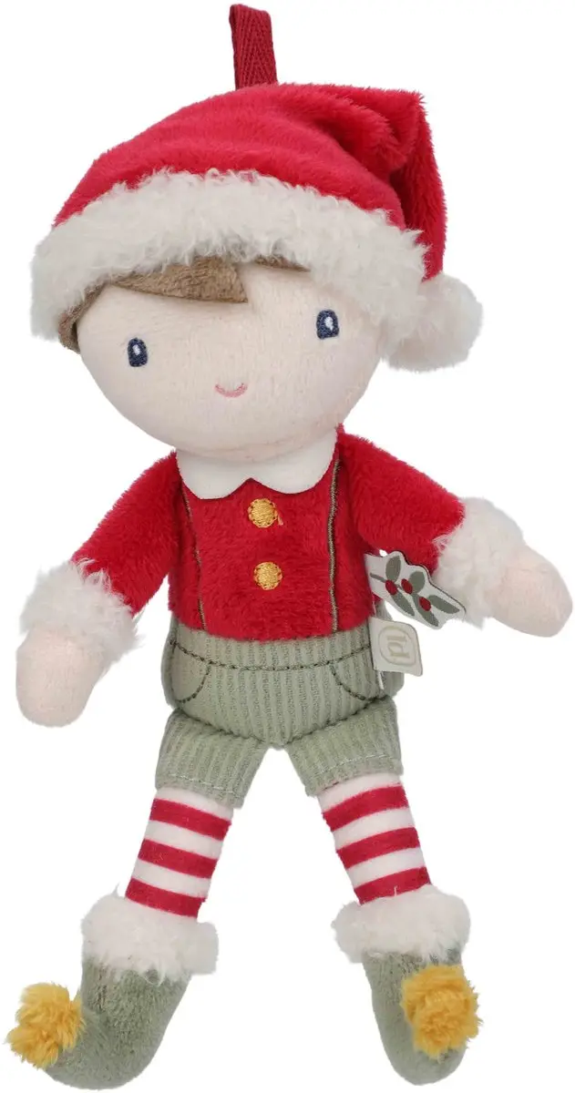 Little Dutch Jim Kerstboomhangers - 4 Stuks - Rood/Wit/Geel