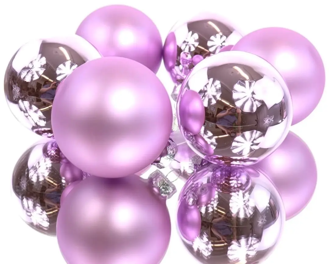Kaemingk Decoris Kerstballen Lilac Breeze Ø8cm