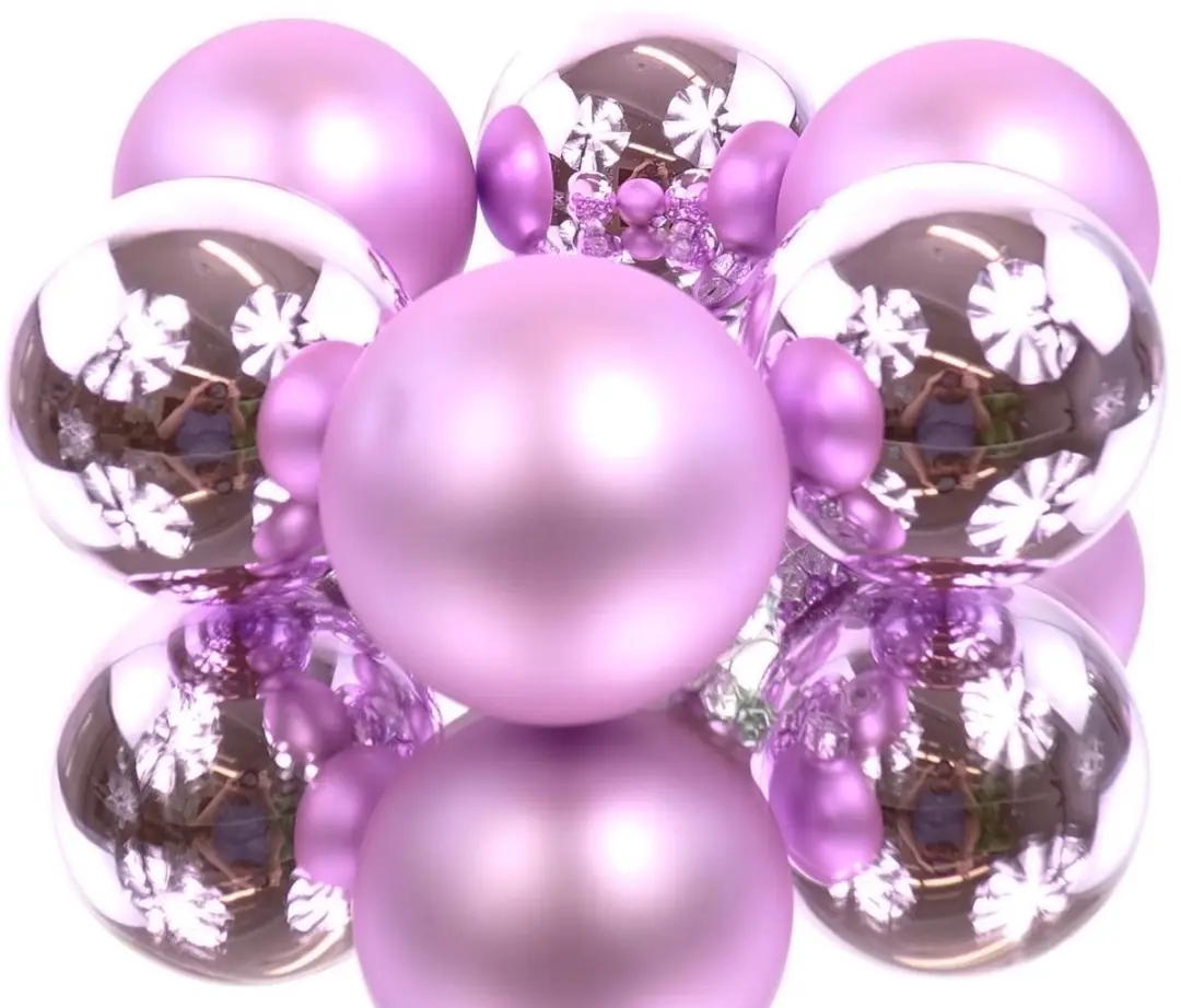 Kaemingk Decoris Kerstballen Lilac Breeze Ø8cm - 6 Stuks