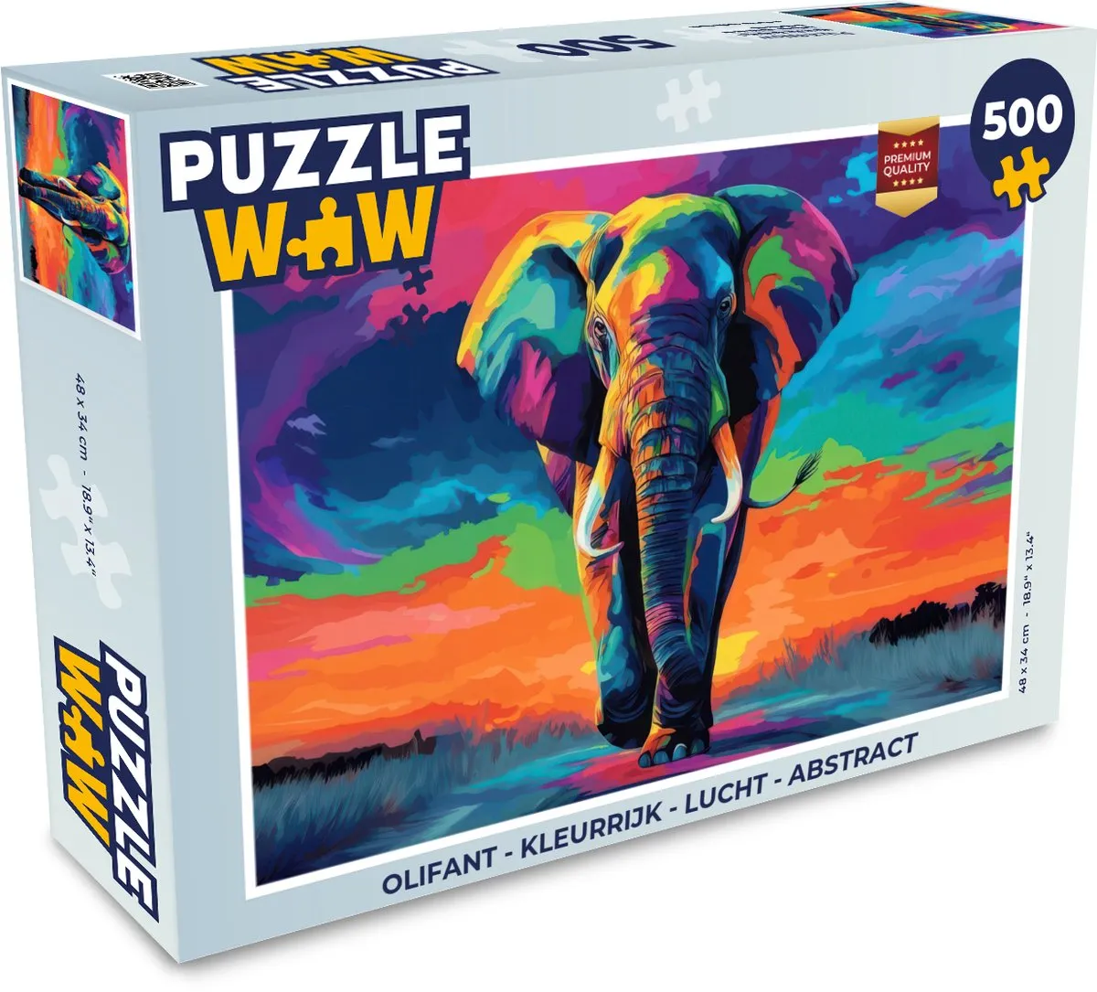 PuzzleWow Olifant Legpuzzel 500 Stuks