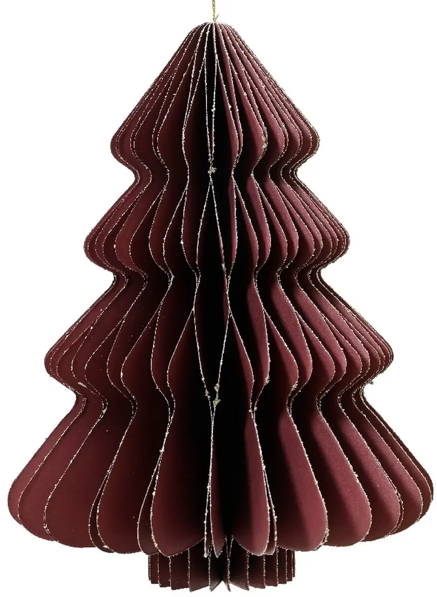Kaemingk Kersthanger Maroon Glitter 40cm