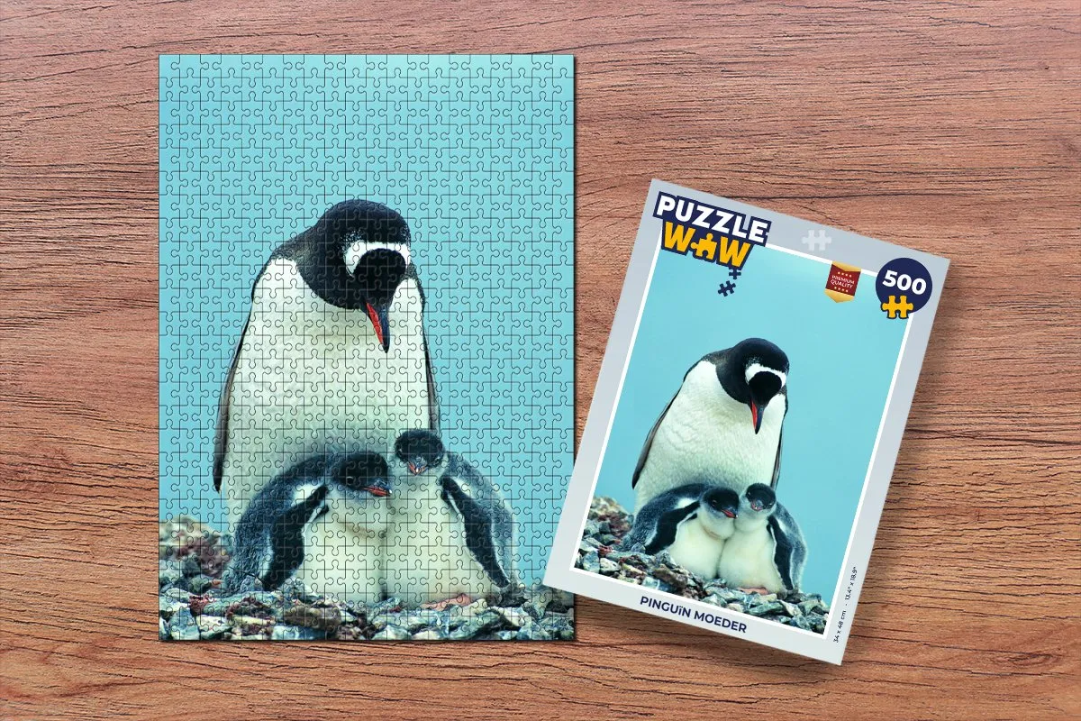 PuzzleWow Dieren Pinguïns Kuiken Legpuzzel 500 Stuks - Multicolor