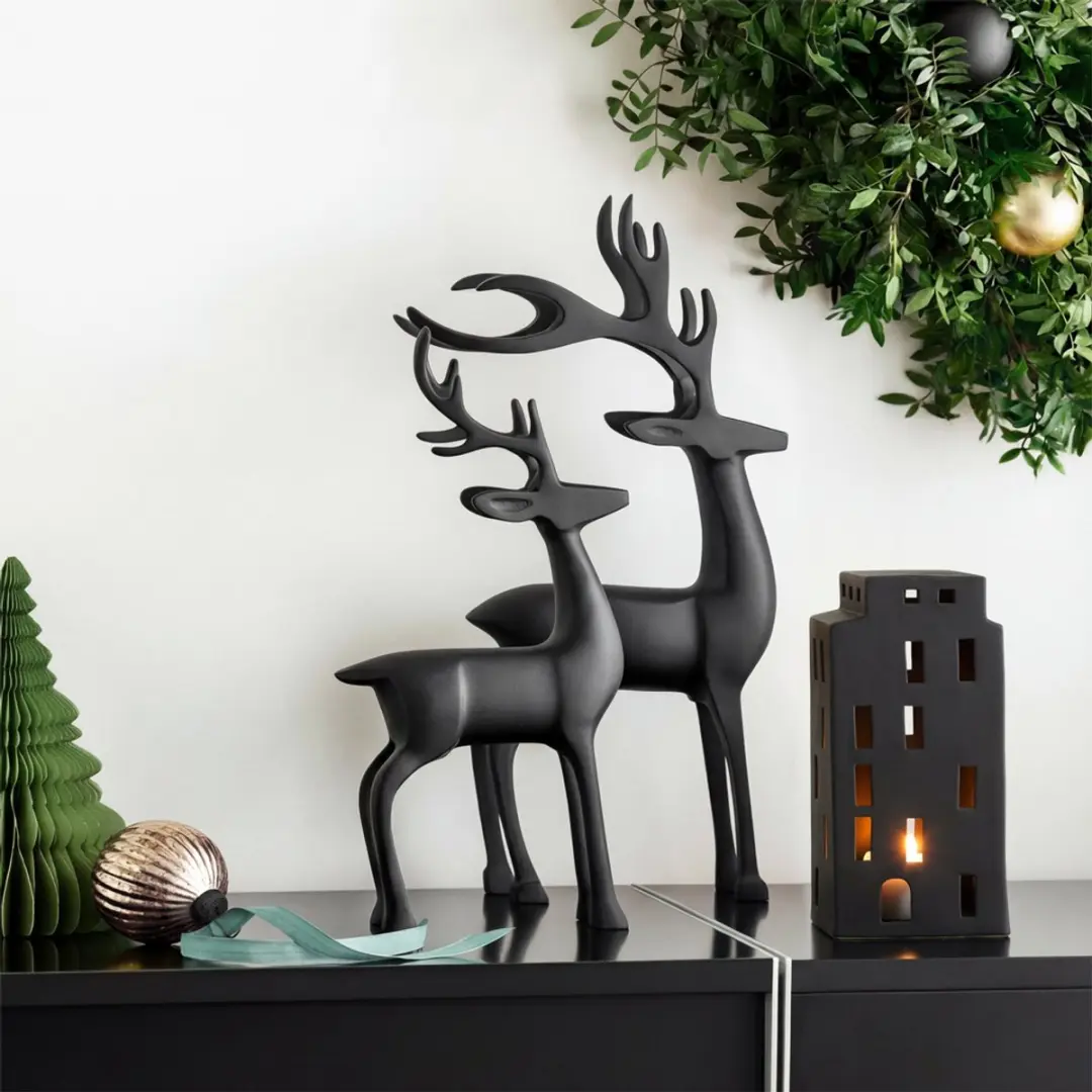 Villeroy & Boch Christmas Chic Hert 44cm - Zwart - afbeelding 4 van 6