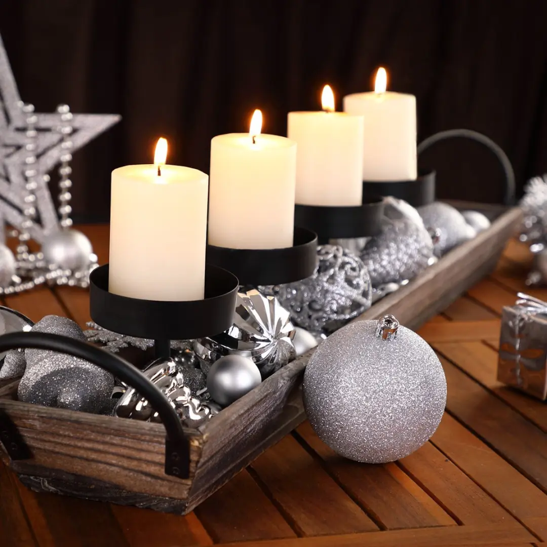 Deuba Kerstboomballen Set 103 Stuks - 8cm Zilver