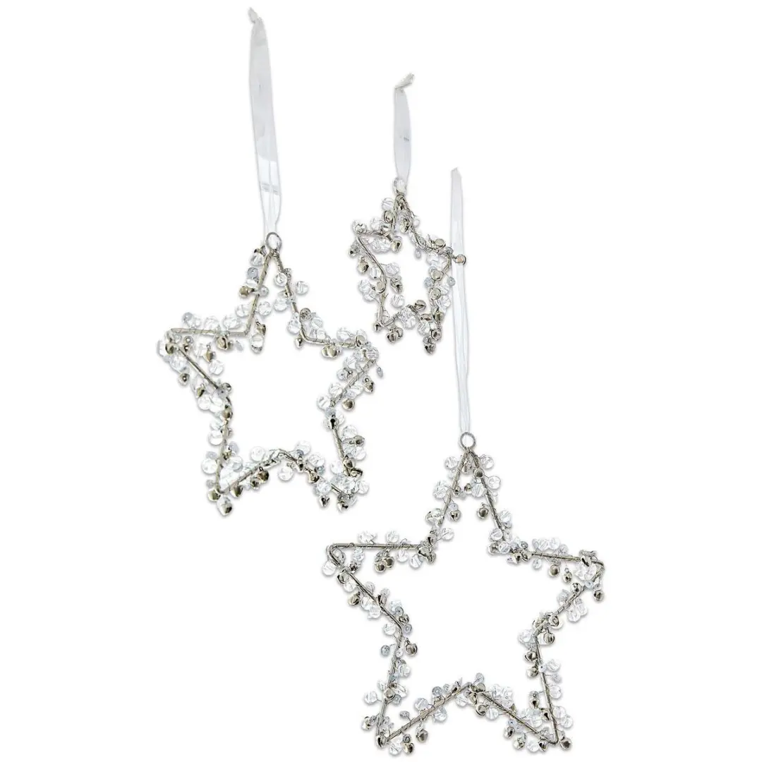 Loberon Kerstversiering Harley Zilver - 3 Stuks