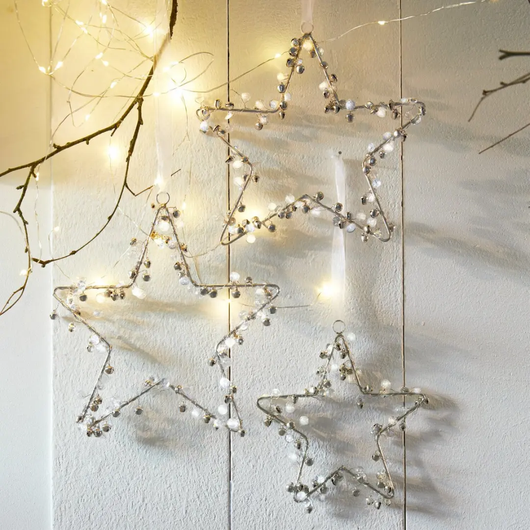 Loberon Kerstversiering Harley Zilver - 3 Stuks