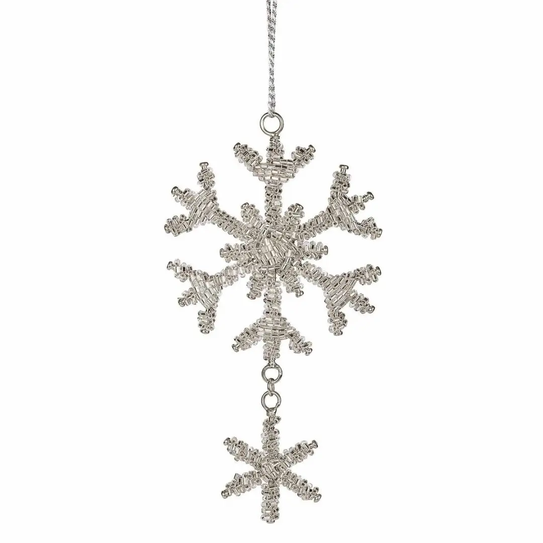 Loberon Kerstversiering Kiresta Set - 4 Stuks Zilverkleurig/Heldere Bol