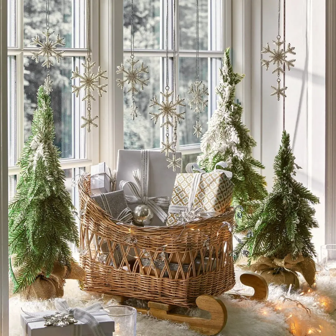 Loberon Kerstversiering Kiresta Set - 4 Stuks Zilverkleurig/Heldere Bol