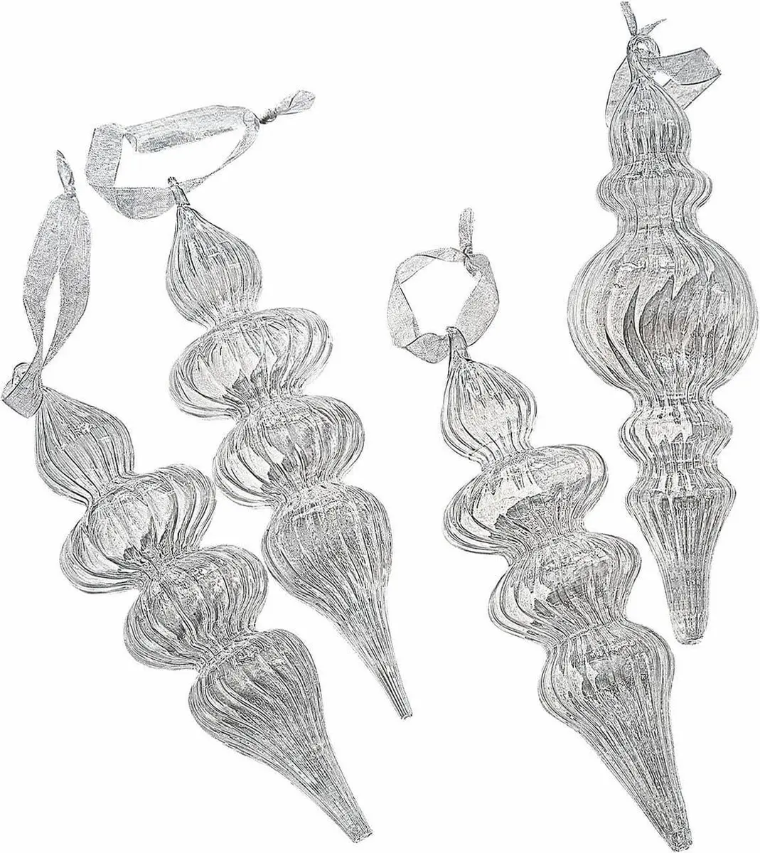 Loberon Kerstversiering Diorise Heldere Bol - 4 Stuks