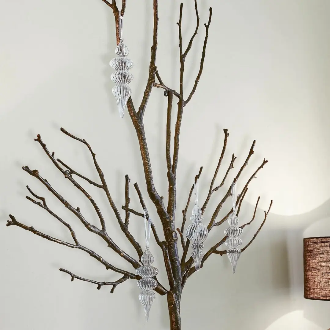 Loberon Kerstversiering Diorise Heldere Bol - 4 Stuks
