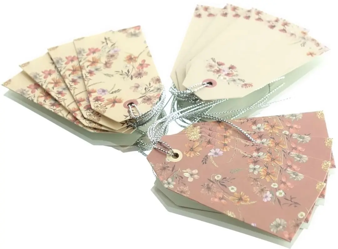 Kaemingk Cadeaulabels 3 Bloemenmotieven 12 Stuks