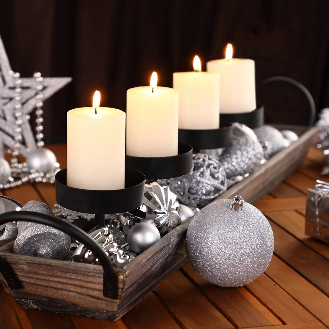 Deuba Kerstboallen Set 77 Stuks - 5cm - Zilver - afbeelding 6 van 6