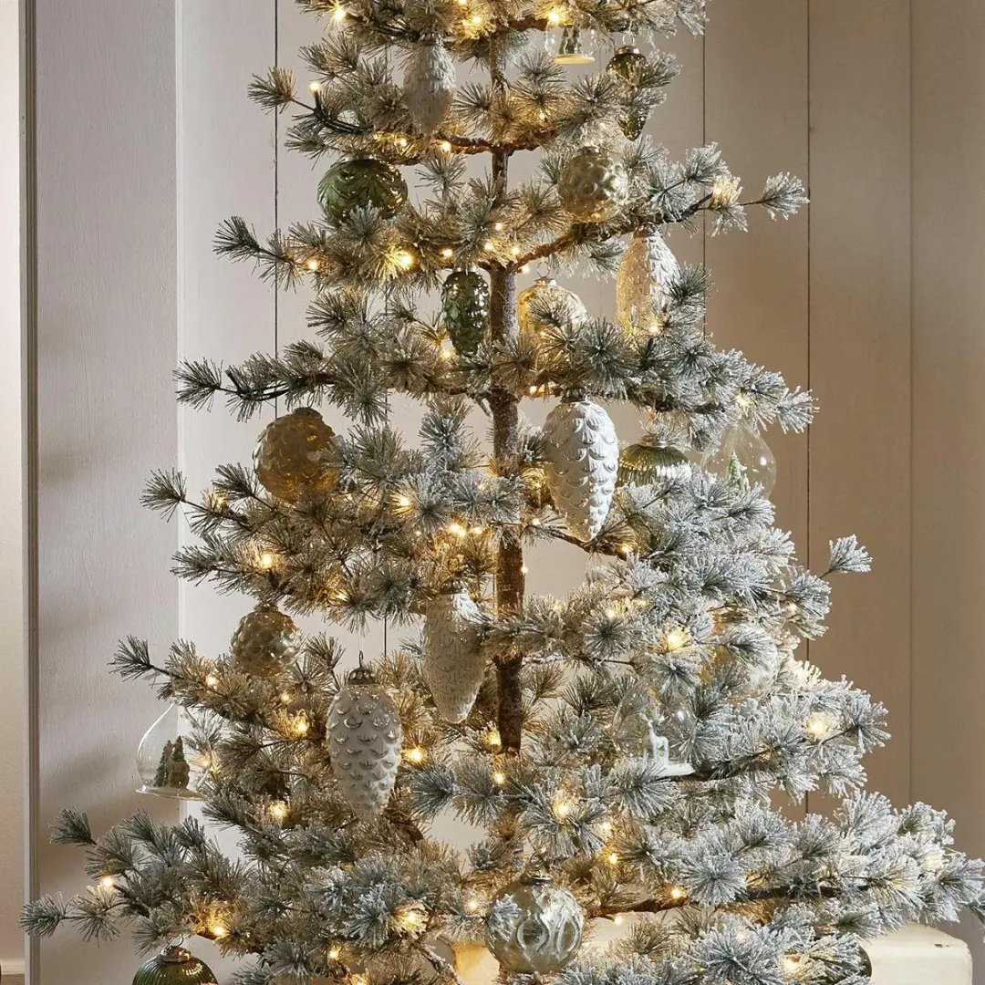 Loberon Kerstversiering Éva Antiekwit - 6 Stuks Ø8,5cm
